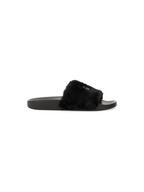 VERSACE JEANS COUTURE Slide Sandal With Logo