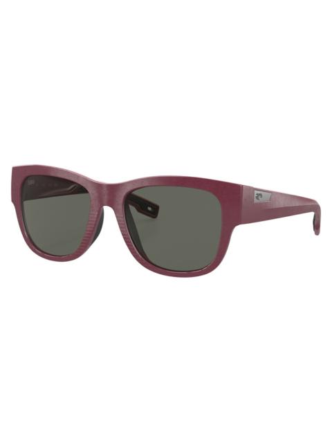 Other Designers Costa Del Mar CALETA Grey Polarized Glass Square Ladies Sunglasses 6S9084 908401 55