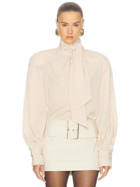 ROWEN ROSE Tie Neck Blouse