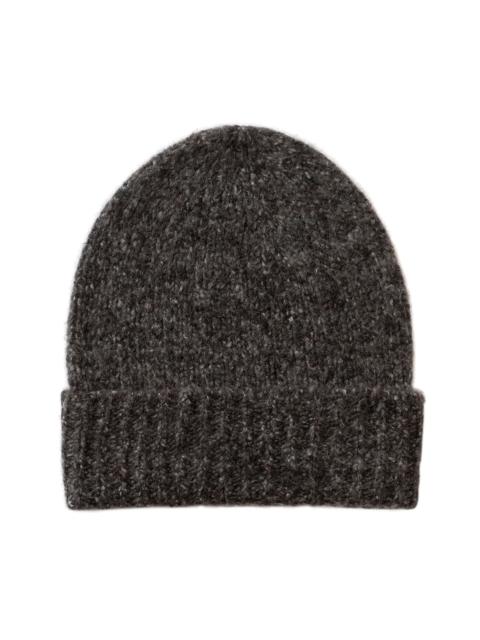 Johnstons of Elgin Cashmere Bouclé Grey Beanie