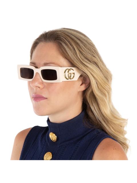 GUCCI Gucci Brown Rectangular Ladies Sunglasses GG1425S 004 53