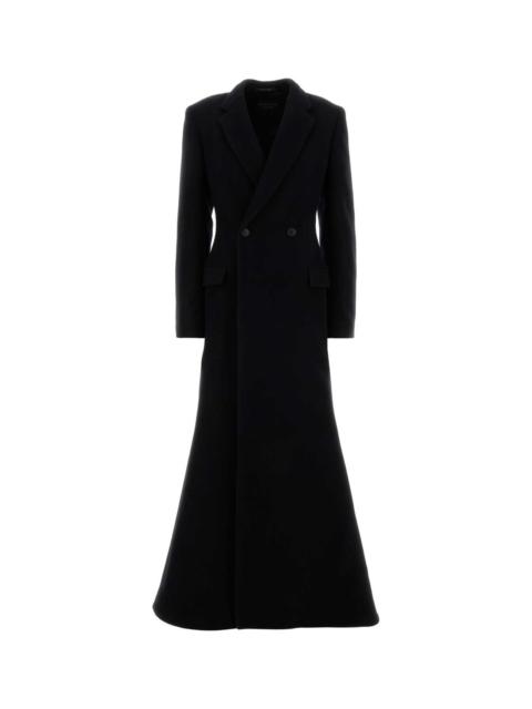 BALENCIAGA Balenciaga Women Black Wool Blend Coat