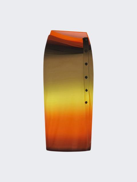 THE ATTICO Gonna Midi Skirt Multicolor