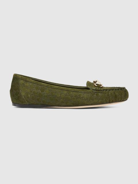 GUCCI Gucci Horsebit GG Ballet Flats