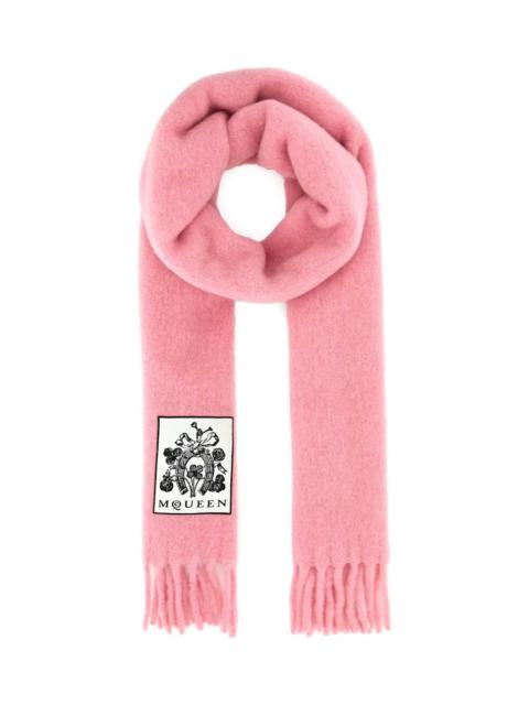 Alexander McQueen Pink Alpaca Blend Scarf