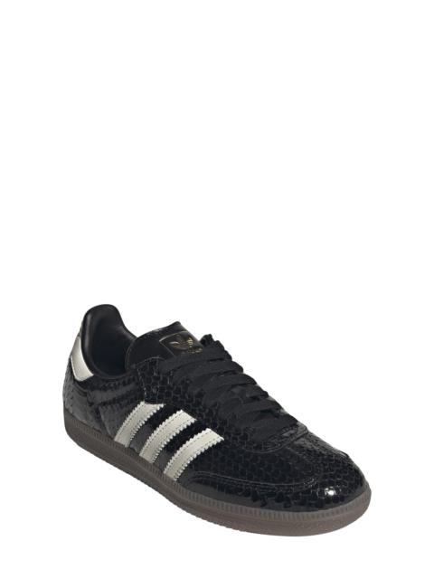 adidas adidas Gender Inclusive Samba OG Sneaker in Black/Off White/Gum at Nordstrom