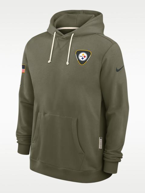 Nike Pittsburgh Steelers Salute to Service Sideline Dominant Force Men's Nike Dri-FIT NFL Pullover Hoodie