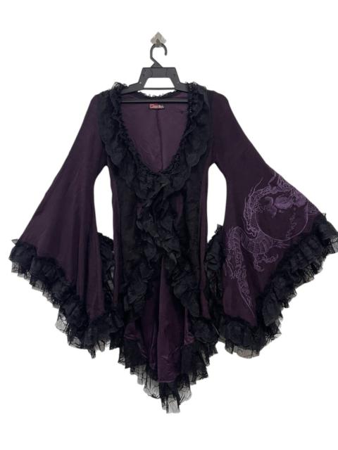 Japanese Brand - Gothic Dragon Sleeve Cardigan