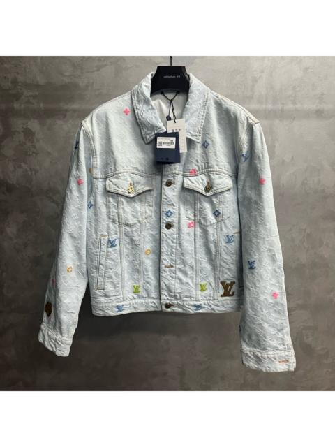 Louis Vuitton Louis Vuitton 2024 Blue Collared, Button-Front, Long-Sleeve Jacket