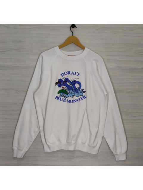 Other Designers Hanes × Vintage - 80s Doral's Blue Monster Raglan, 80s Hanes Jumper