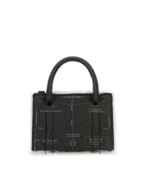 Other Designers Dentro Grey Leather Mini Otto Handbag