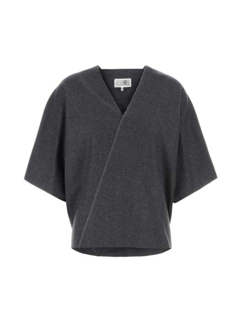 MM6 Maison Margiela Dark Grey Wool Top