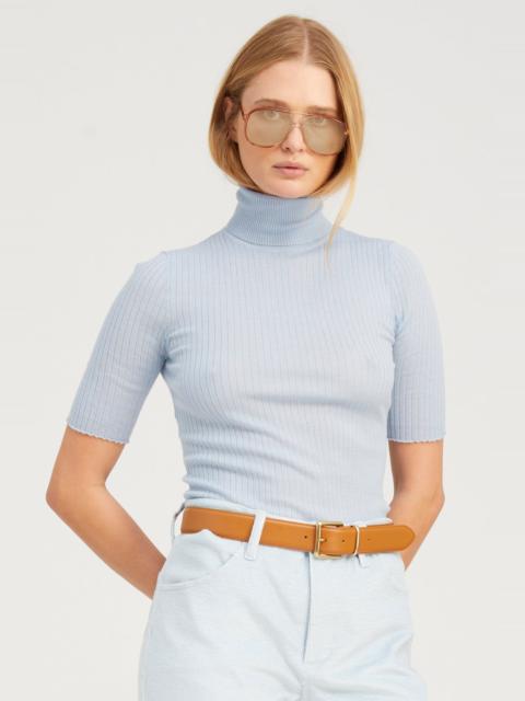 SPRWMN BABY BLUE CASHMERE TURTLENECK