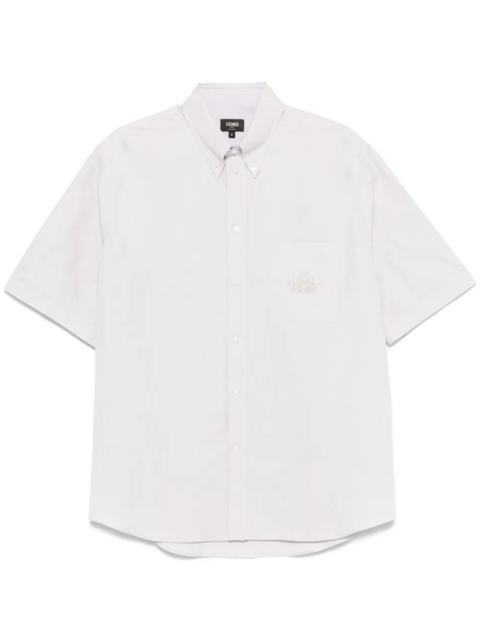 FENDI Fendi Men Fendi Crest Oxford Cotton Shirt