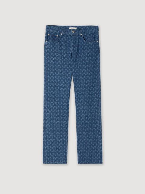 Sandro ROPE PATTERN BAGGY JEANS