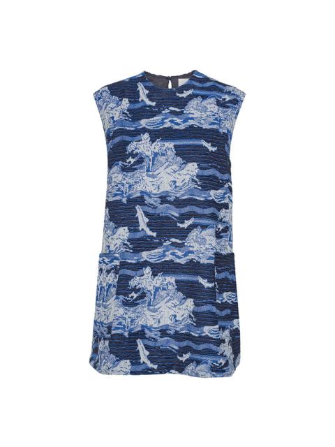 HENRIK VIBSKOV DART SLEEVELESS DRESS - FISHES BLUE