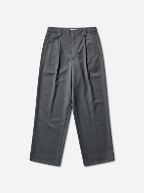 UNDERCOVER Men's Pleated Wool Trousers Charcoal