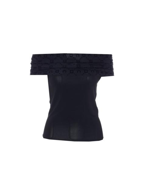 Marine Serre Marine Serre Women Moonogram Off Shoulder Top