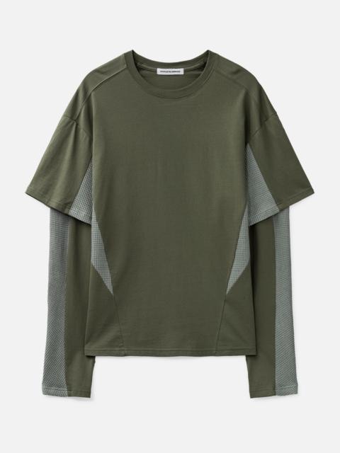 FFFPOSTALSERVICE DIFFRACTION KNIT LAYERED LONGSLEEVE