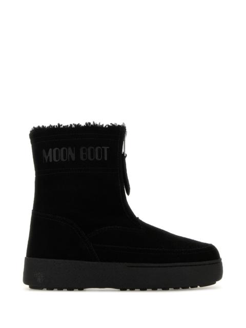 MOON BOOT Black suede LTrack Lara ankle boots
