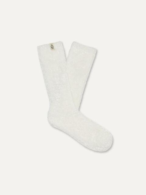 UGG ® Women's Leda Cozy Sock Polyester Blend/Recycled Materials in White/