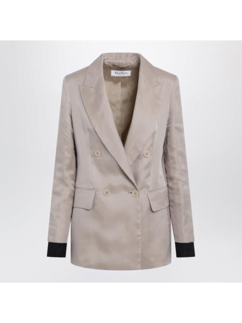Max Mara Max Mara Oversized Linen And Organza Blazer In Pink Women