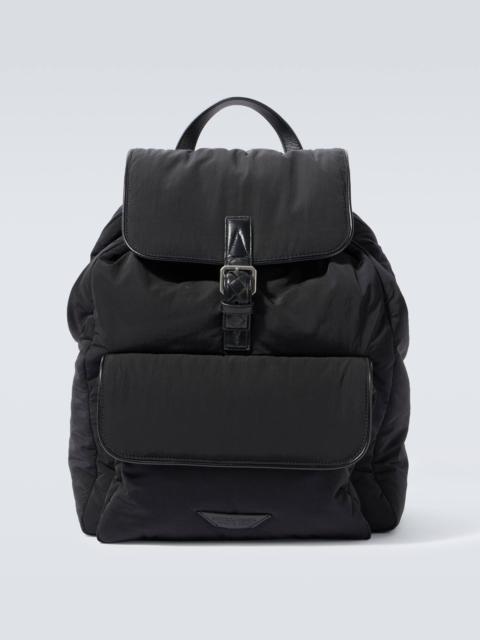 Crossroad leather-trimmed backpack