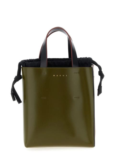 Marni MARNI Museo Mini Green/Brown Top Handle Bag New & Authentic