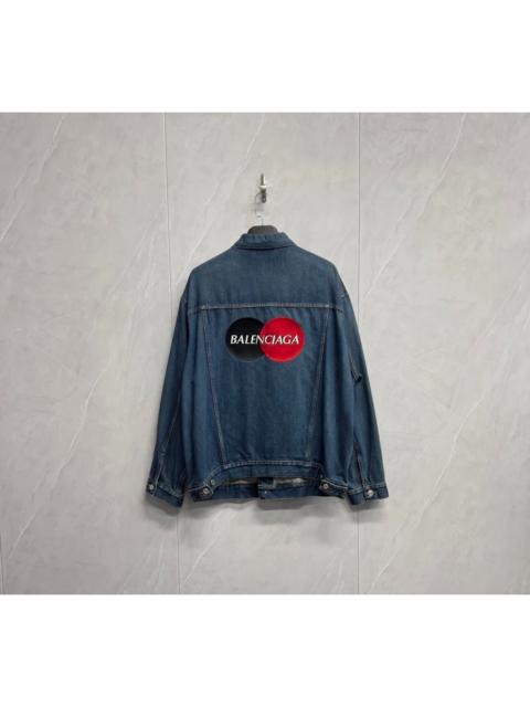 BALENCIAGA Balenciaga Embroidered Logo Denim Jacket