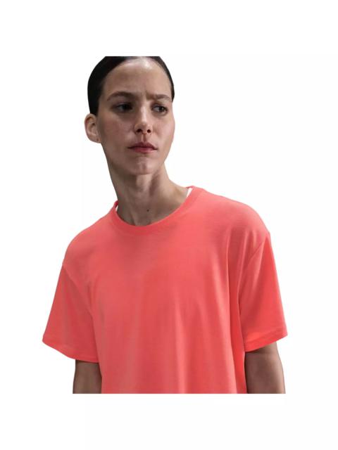Nike Women's One Relaxed Dri-FIT Cropped Short-Sleeve Top-Orange
