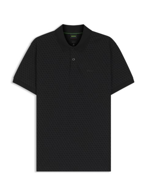 BOSS PRINTED POLO SHIRT IN COTTON PIQUÉ