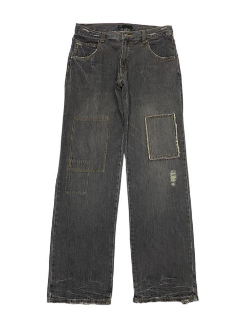 Other Designers Archival Clothing - BAGGY JEANS MFE PATCHWORK DISTRESSED DENIM JEANS