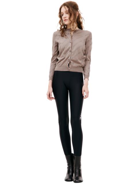 BALENCIAGA BEIGE LOGO CARDIGAN