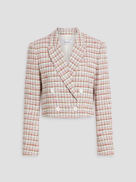 DEREK LAM 10 CROSBY Kyle cropped double-breasted cotton-blend tweed blazer