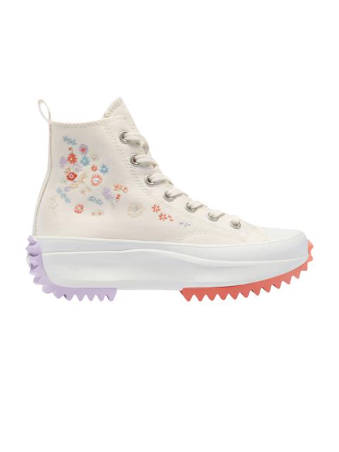 Converse Run Star Hike Platform High 'Embroidered Floral - Egret'