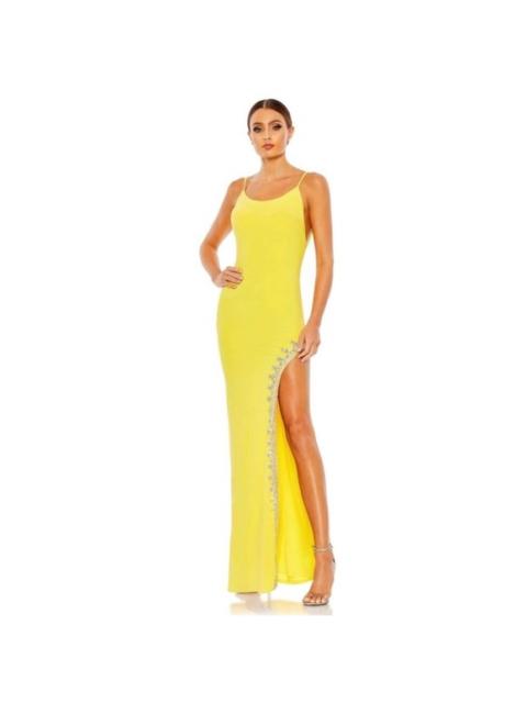 Other Designers NWT MAC DUGGAL YELLOW 42002
RHINESTONE SLIT SCOOP NECK
LONG GOWN Sz 12 $398