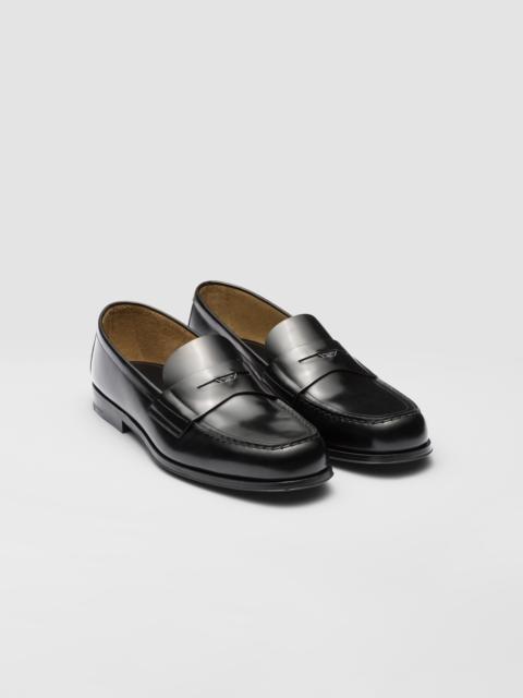 Prada Brushed leather loafers