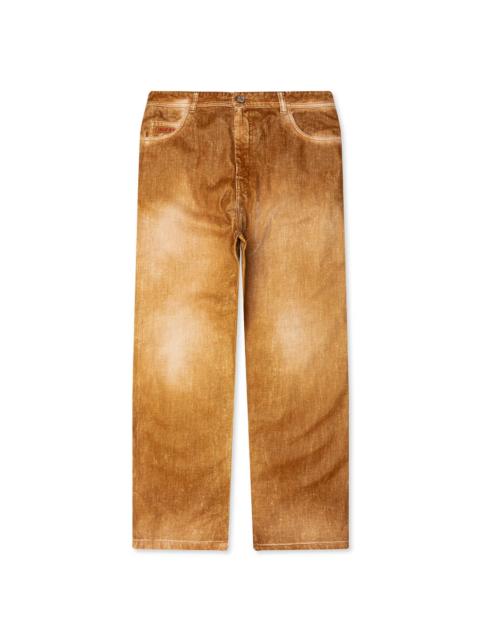Marni GARMENT DYED FLOCK DENIM TROUSERS - MOCCASIN