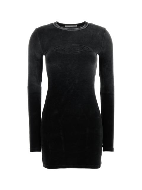 alexanderwang.t Black stretch terry fabric mini dress