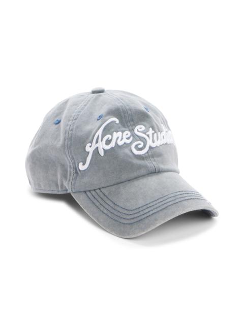 Acne Studios Acne Studios Tourist Logo Embroidered Cotton Twill Baseball Cap in Black at Nordstrom