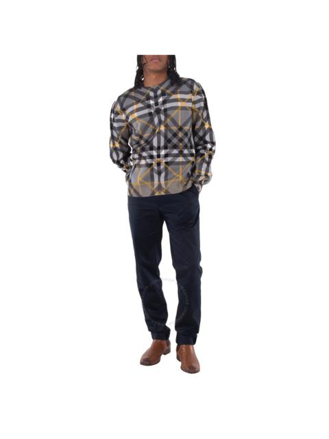 Burberry Check Cotton Jacquard Oversized Sweater