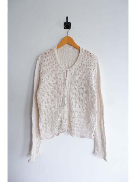 Vintage Y's Yohji Yamamoto Polkadot Knit Mesh Cardigan