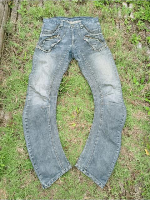 Other Designers Vintage - 🔥STEALS🔥JAPANESE PPFM DISTRESSED CURVE JEANS