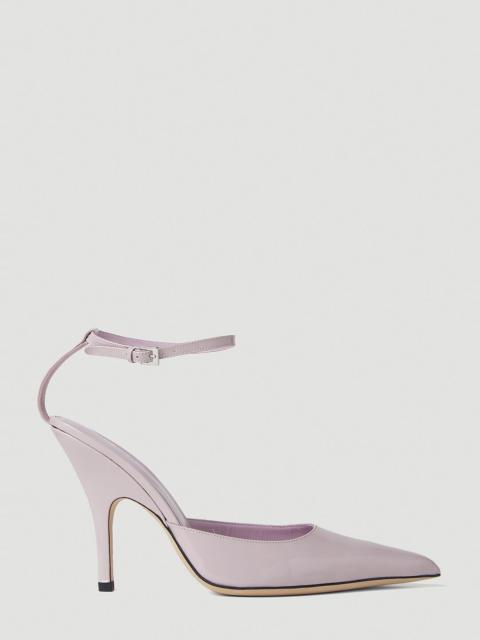BY FAR Eliza Patent Heel Pumps