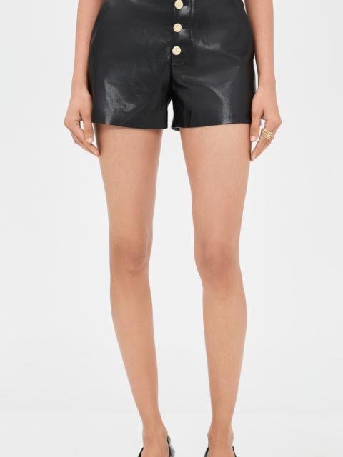 Alice + Olivia Baylor Ultra Vegan Leather Button Corset Shorts