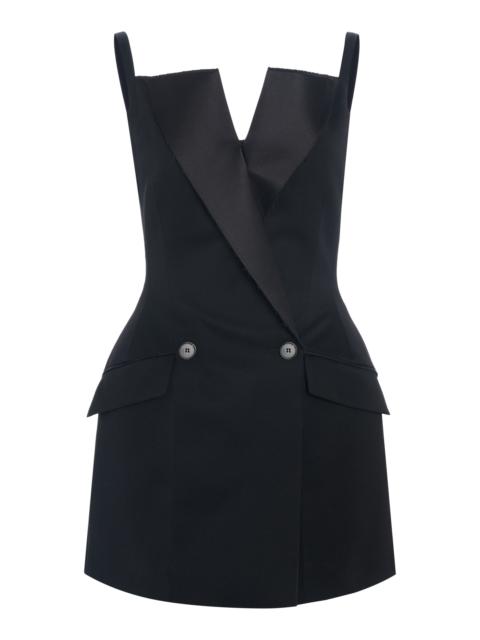 Givenchy Wool Grain De Poudre Mini Tuxedo Dress multi