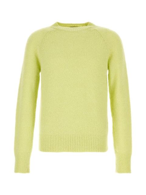 Dries Van Noten Dries Van Noten Man Acid Green Alpaca Blend Sweater