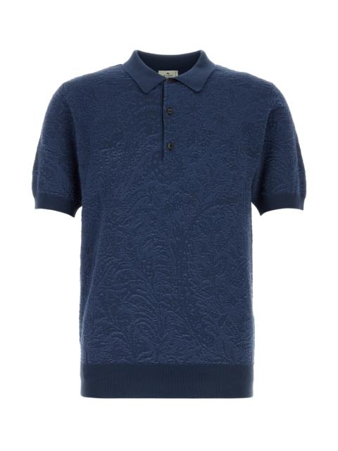 Etro Blue cotton polo shirt