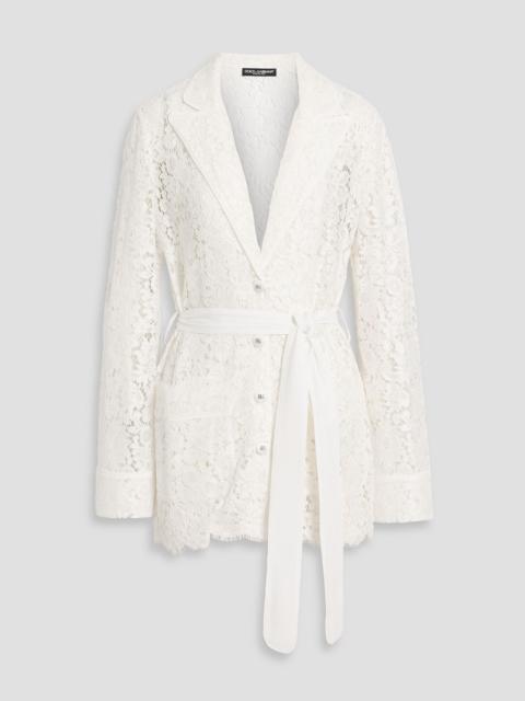 Dolce & Gabbana Belted corded lace blazer