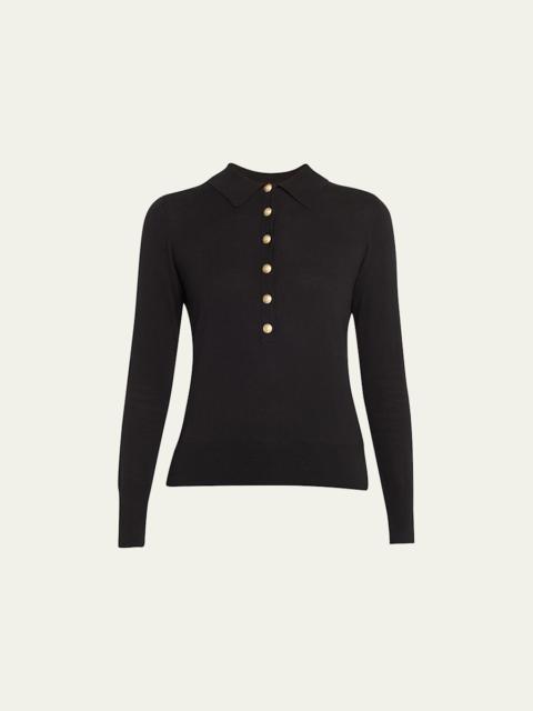 L'AGENCE Sterling Collared Sweater
